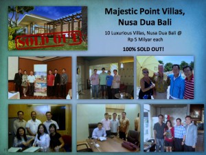 Penjualan Majestic Point Villas Nusa Dua Bali yang sukses