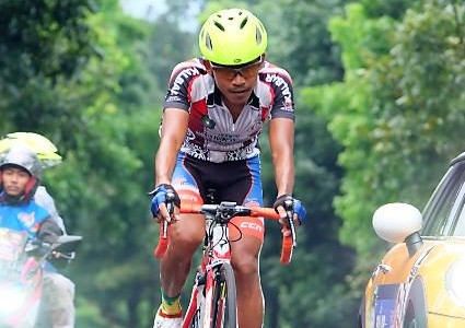 Atlet balap sepeda putra dari Kalbar #PONJabar2016 #PONXIX
